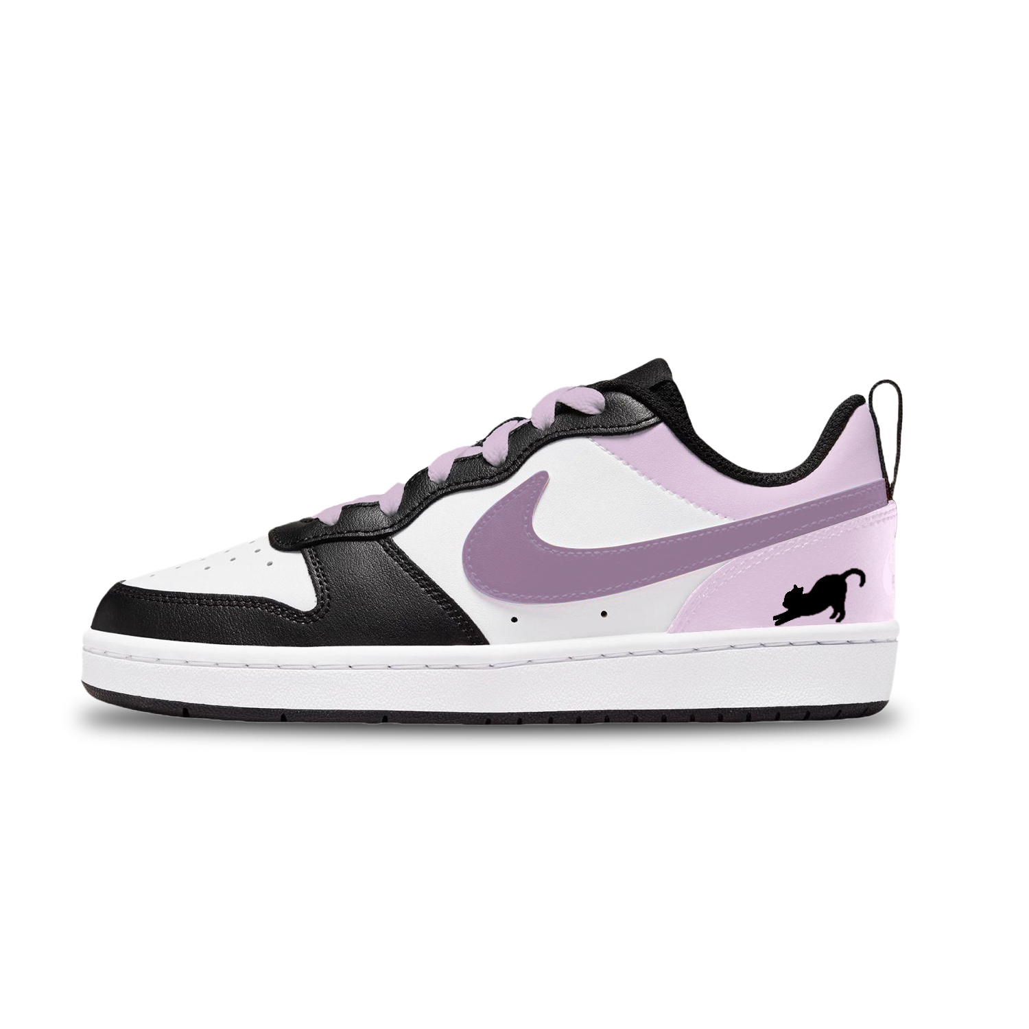 

Nike Court Borough Purple Spirit Cat низкие детские скейтбординг кроссовки Purple Unisex