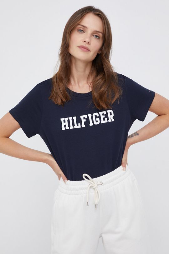 

Хлопковая футболка Tommy Hilfiger, темно-синий