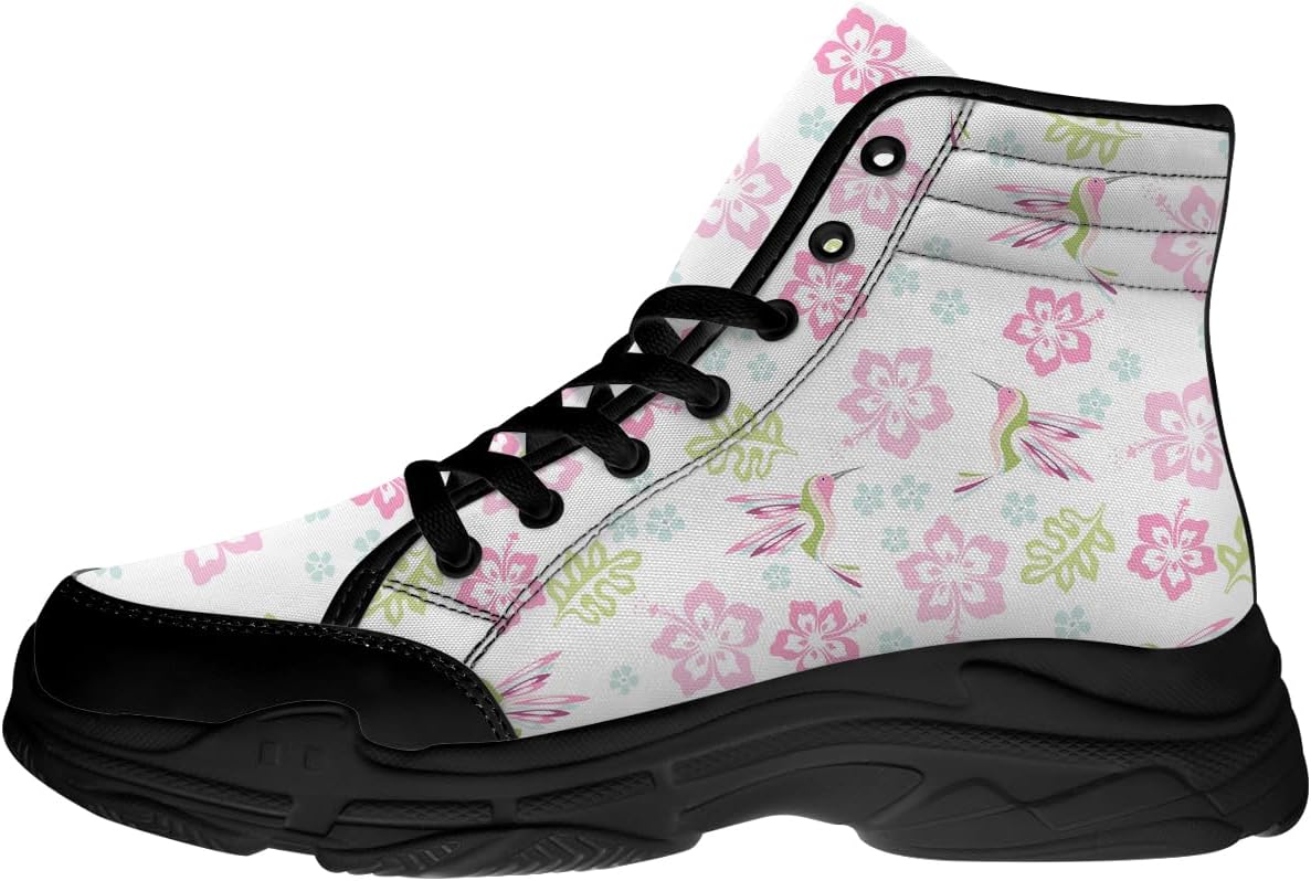 

Кроссовки Quorax Hummingbird для женщин, высокие на шнуровке, из текстиля, подарок для мамы, белый/зеленый/розовый