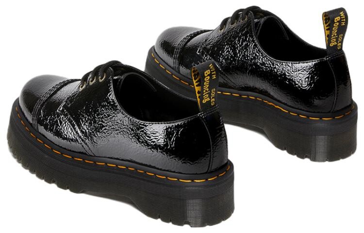 Martens 1461 Туфли на шнуровке с потертостями на платформе Dr.Martens, Black — фото 3