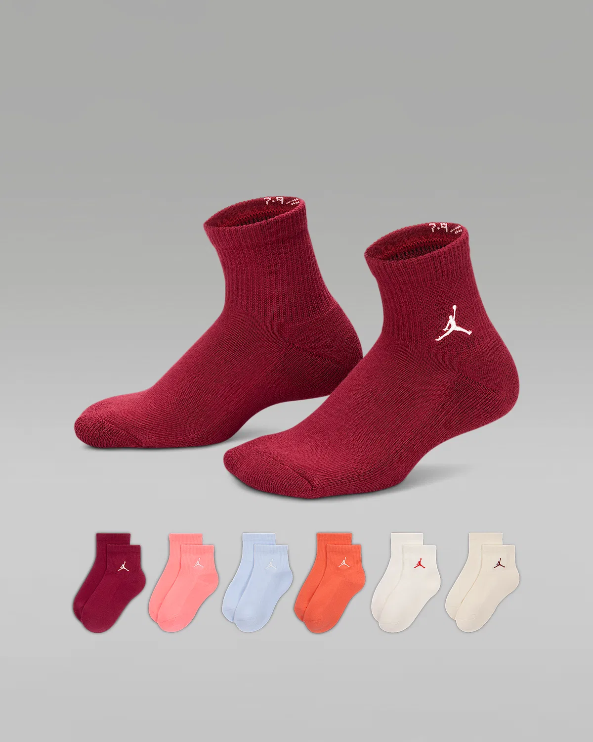 Детские носки (6 пар) Jordan Everyday Essentials, Red/Blue/Orange