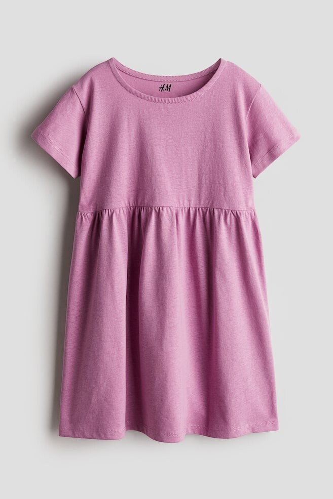 

Платье из хлопкового трикотажа H&M, розовый