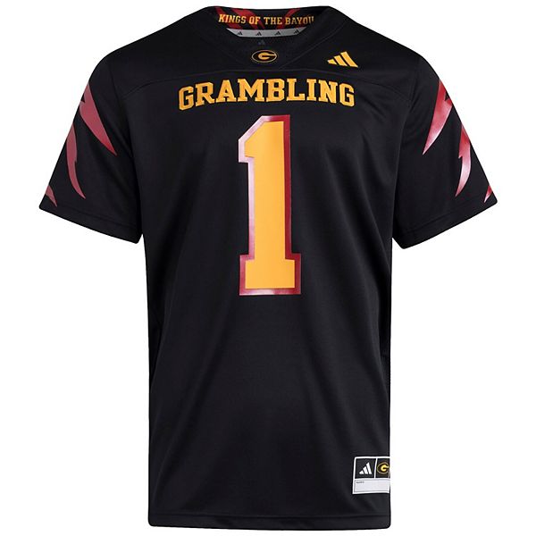 Мужская черная футболка Grambling Tigers Premier Strategy Adidas — фото 3