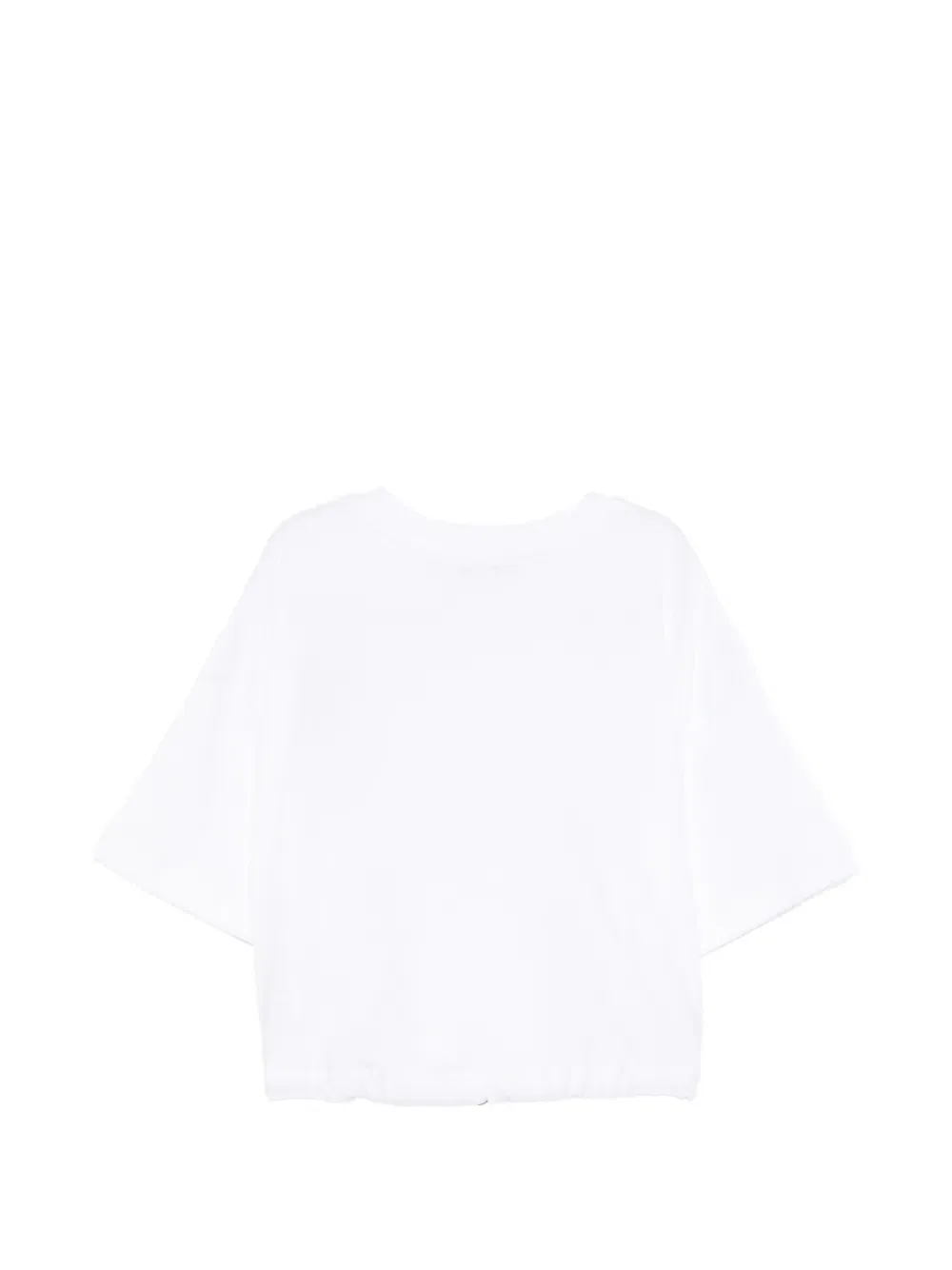 Футболка с цветочным рисунком Msgm Kids, белый — фото 2