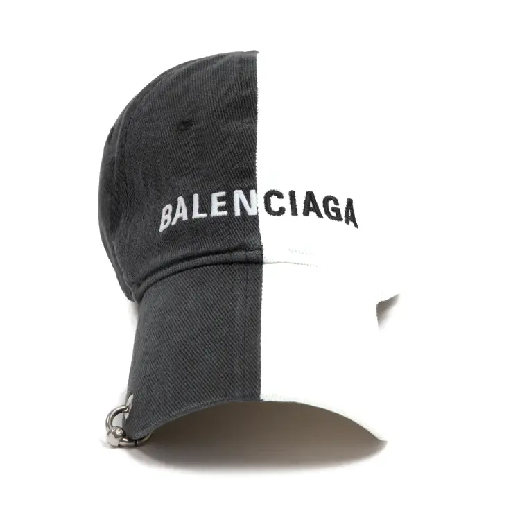 

Balenciaga Хлопковая бейсболка женская черно-белая, Black White