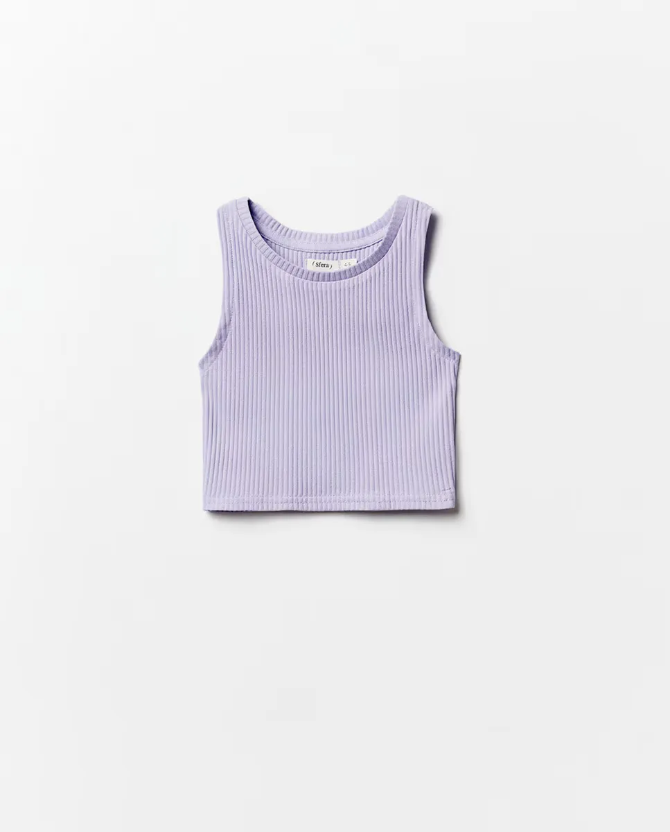 

Футболка в рубчик Sfera, цвет Violeta