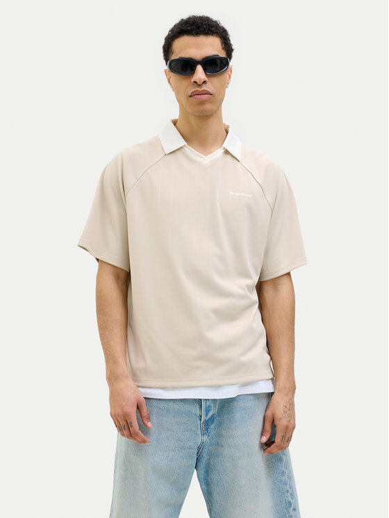 

Свободная рубашка поло Lido 12276758 Jack&Jones, бежевый