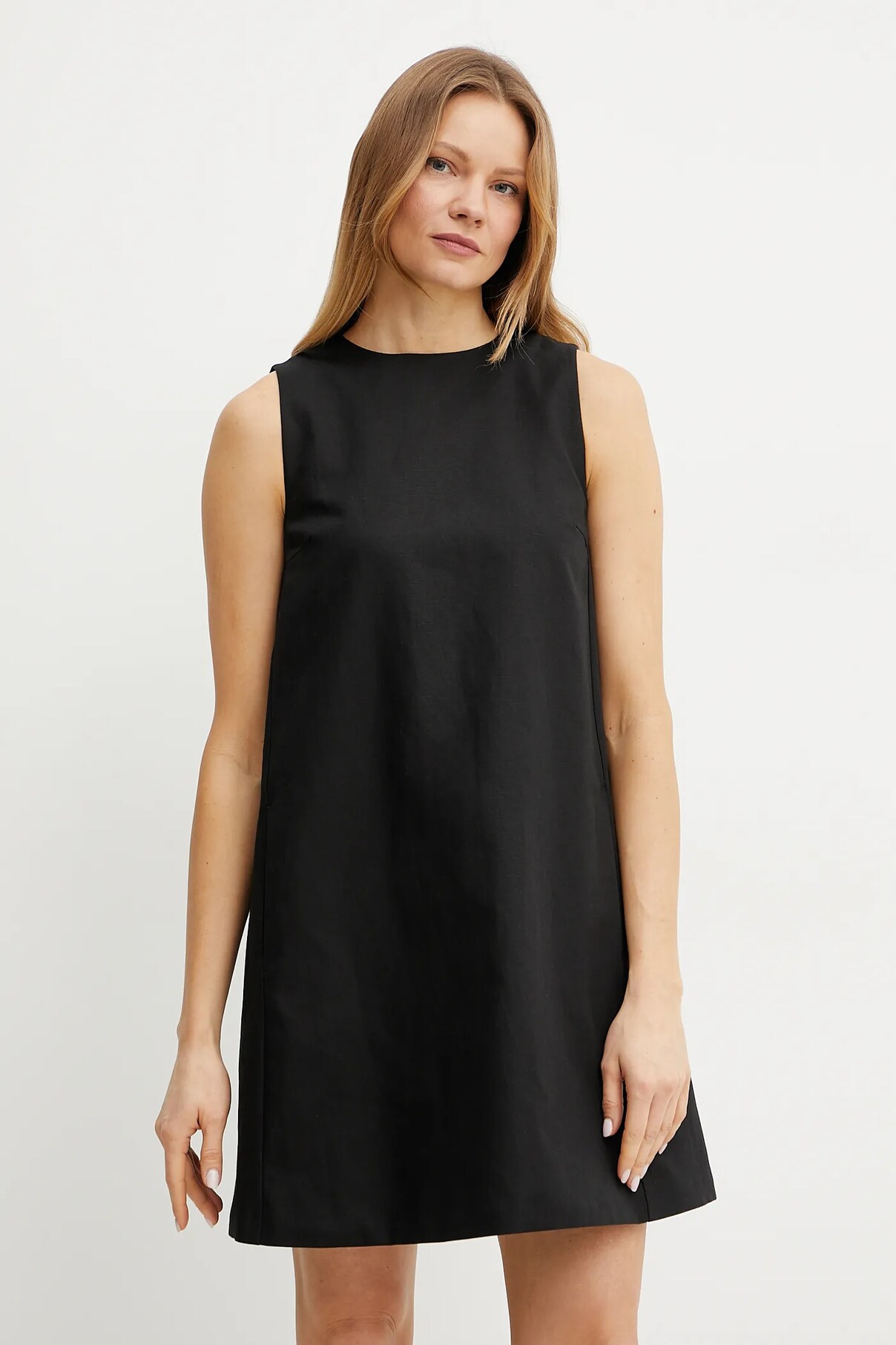 

Платье из льняной смеси Weekend Max Mara, черный