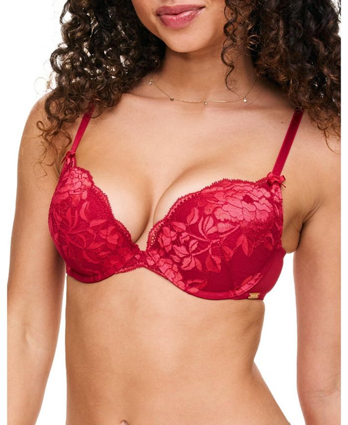 

Женский бюстгальтер Jaya Push Up Plunge с эффектом пуш-ап Adore Me, красный