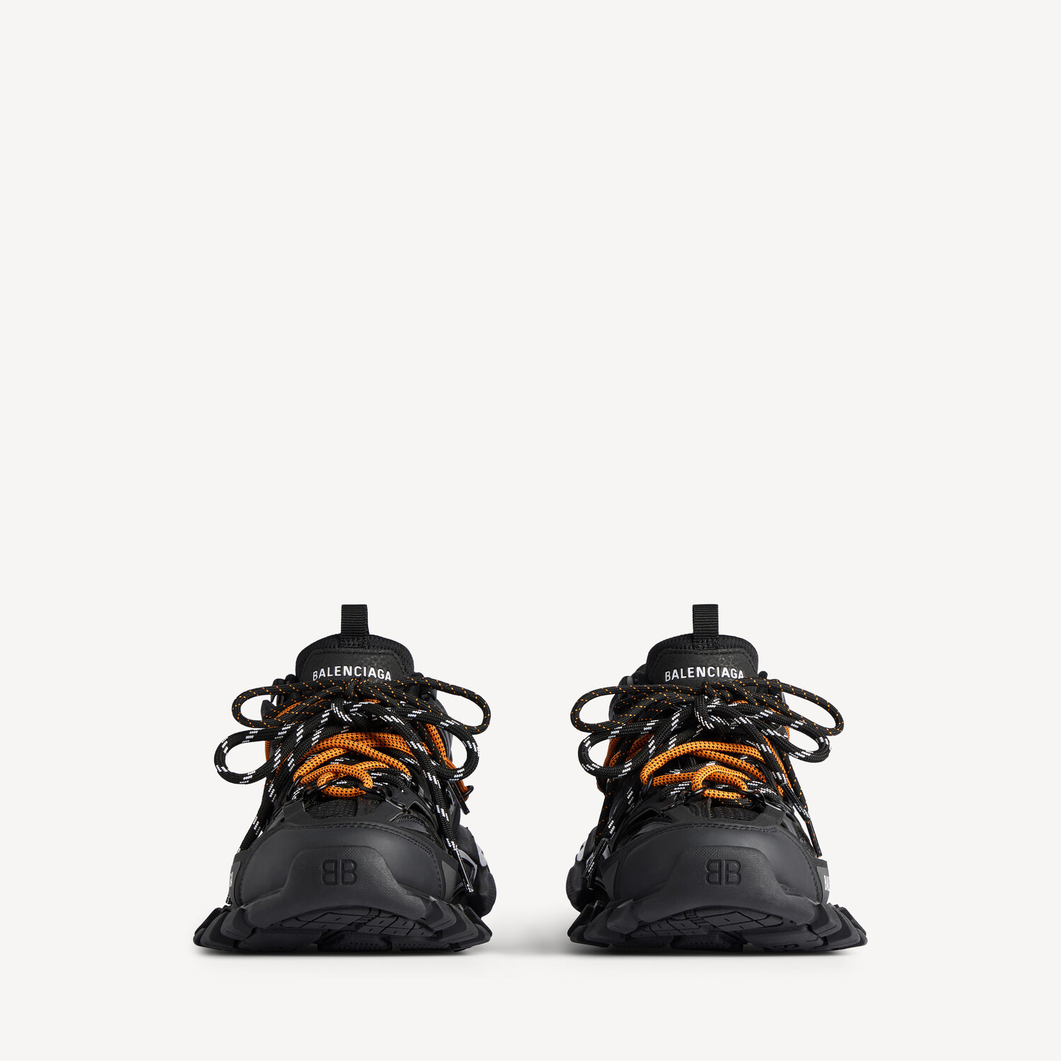 BALENCIAGA Мужские кроссовки Track Trail Laces в черно-оранжевом цвете — фото 3