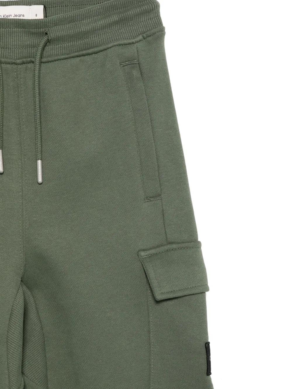 Карго-брюки с поясом на шнурке Calvin Klein Kids, зеленый — фото 3