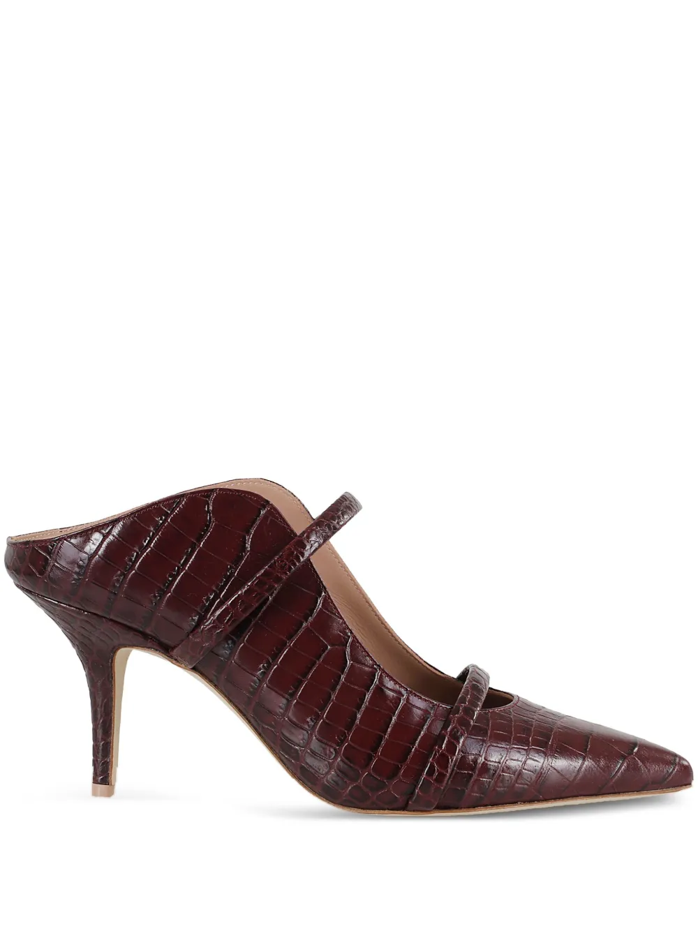 70-миллиметровые туфли с эффектом крокодила Malone Souliers, коричневый