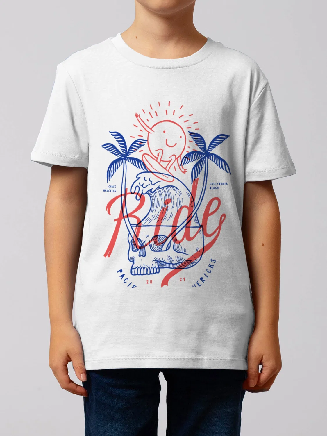 Футболка 'Ride the waves' Watabout.Kids, White — фото 2