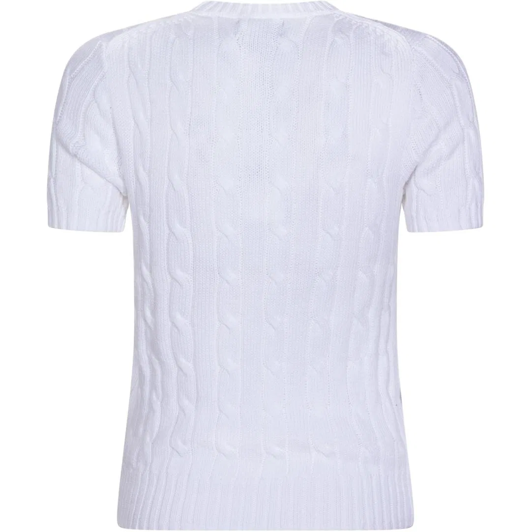 Джемпер с коротким рукавом и круглым вырезом Polo Ralph Lauren, White — фото 3