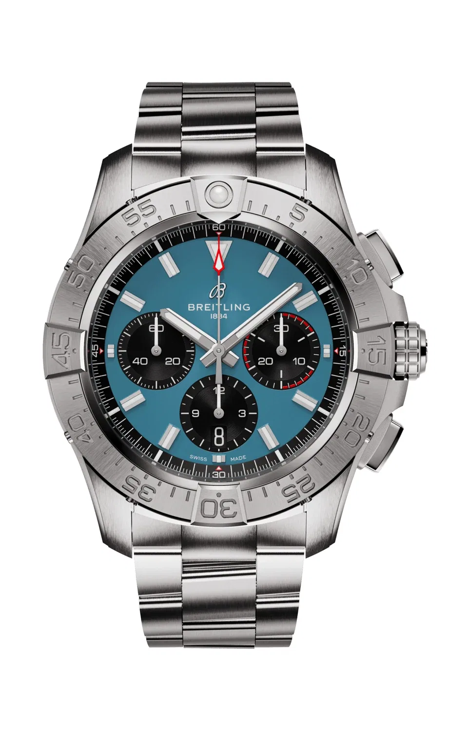 АВЕНДЖЕР B01 ХРОНОГРАФ 44 - AB0147101C1A1 BREITLING, серебряный