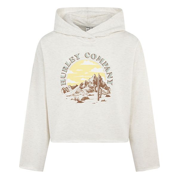 

Детская худи с графикой и рваным краем Hurley, White