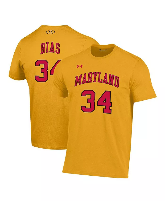 

Мужская футболка Maryland Terrapins Len Bias Performance золотистого цвета Under Armour