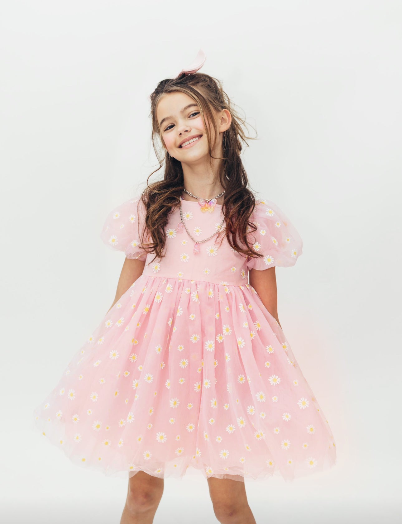 

Платье из тюля Daisy Puff Lola + The Boys, розовый