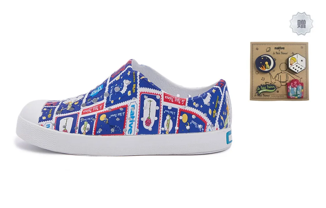 Native Shoes XIAOWANGZI x Jefferson легкие, дышащие, Waterproof, Slip Resistant детские сандалии blue white