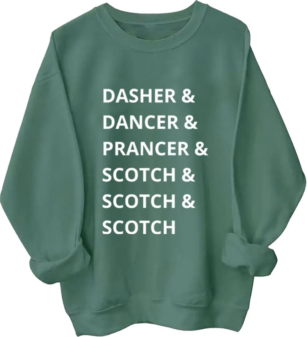 

Толстовка с принтом Dasher Dancer Prancer and Bourbon для мужчин и женщин Czbic