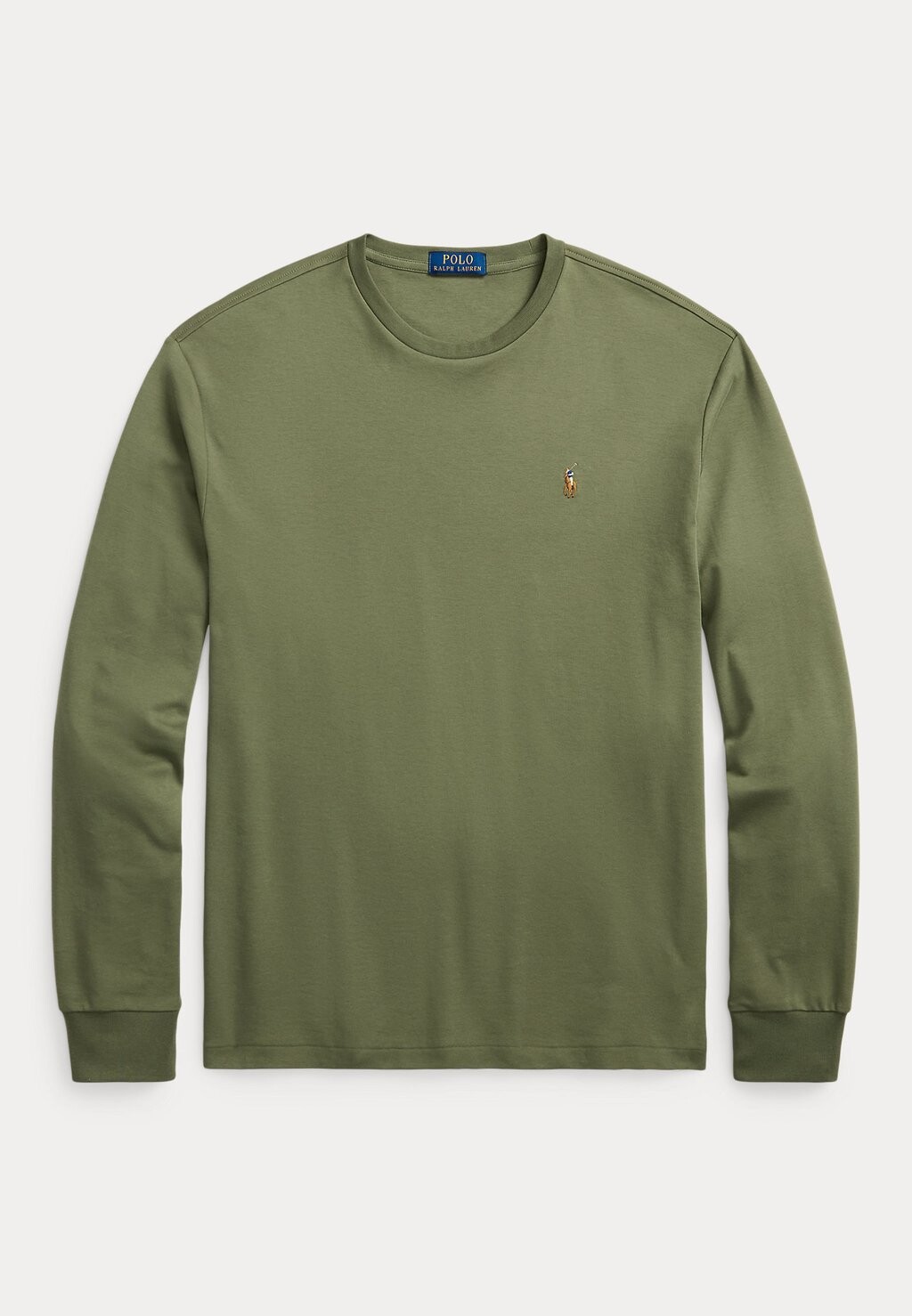 

Рубашка с длинным рукавом CUSTOM SLIM FIT SOFT COTTON T-SHIRT Ralph Lauren, оливковый