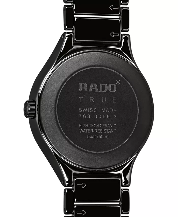 Часы Rado True Round Automatic Diamonds, арт. R27056712, черный купить ...