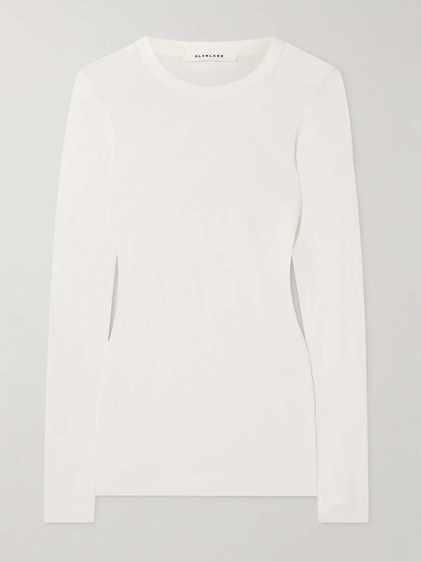 

Футболка из хлопкового джерси Slvrlake, белый