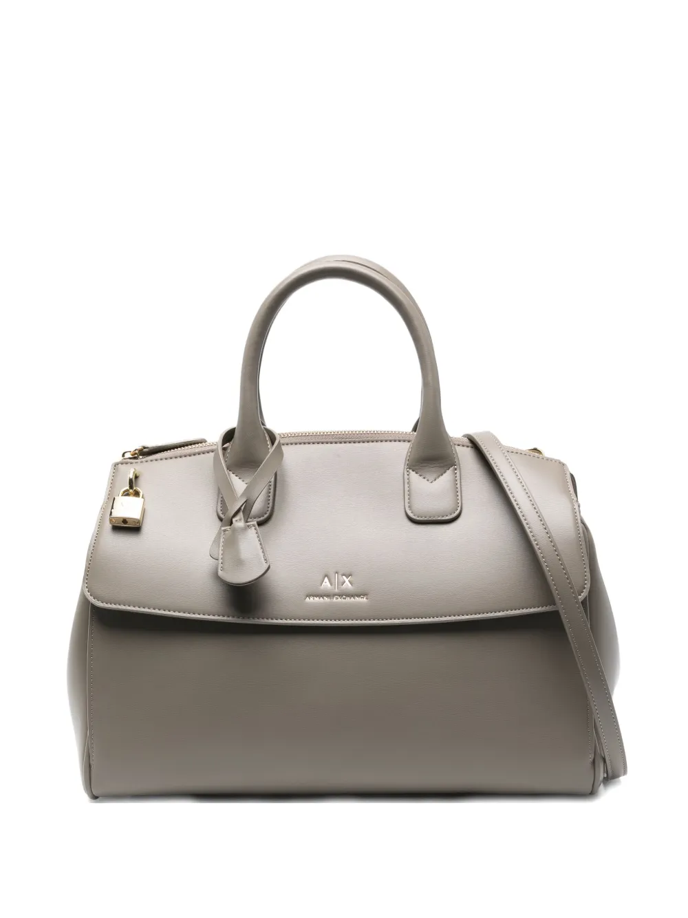 

Сумка-тоут ASV Trunk с замком-подвеской Armani Exchange, серый