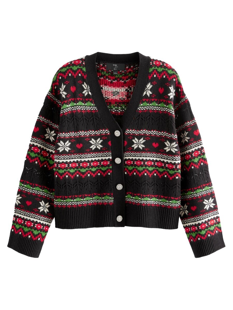 

Вязаный кардиган Next Knit Cardigan, черный