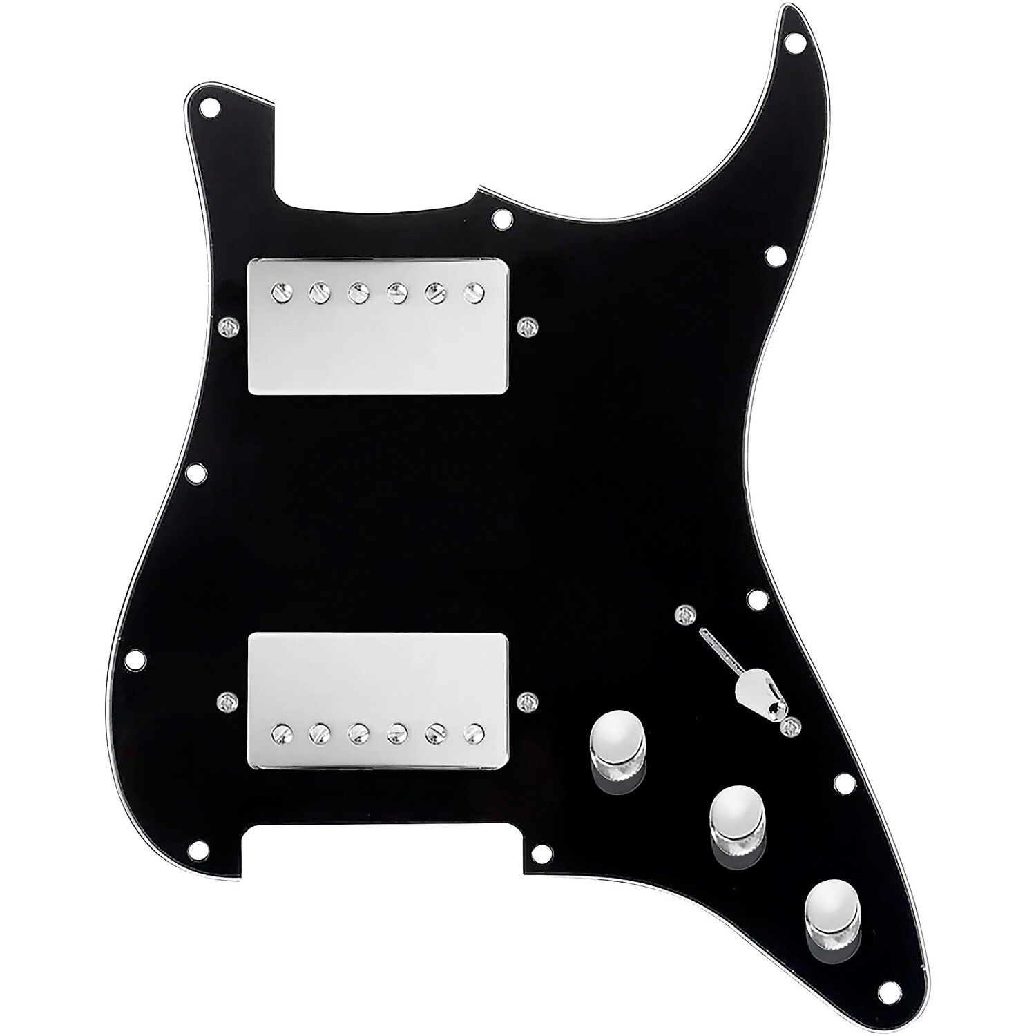 

920d Custom HH Loaded Pickguard для страт с никелевыми хамбакерами Smoothie и жгутом проводов S3W-HH черного цвета