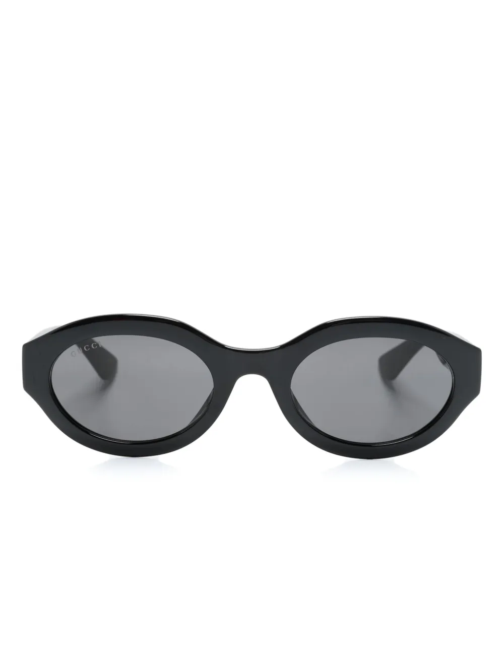 

Солнцезащитные очки в овальной оправе Gucci Eyewear, черный