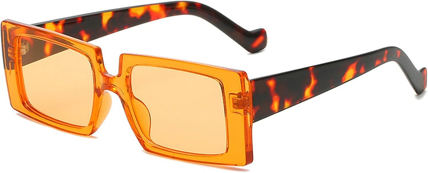 

Солнцезащитные очки COTIA маленького квадратного размера для женщин, модные ретро-очки с градиентным переходом цвета для мужчин, черная оправа с леопардовым принтом, винтажные очки, Yellow Leopard