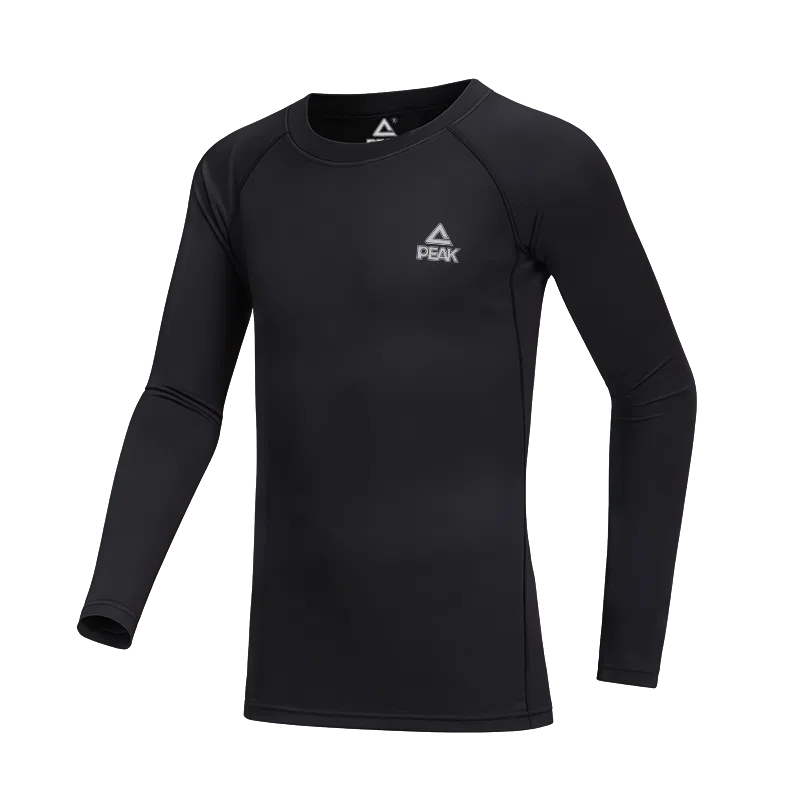 Детская спортивная футболка с длинным рукавом PEAK Set Black