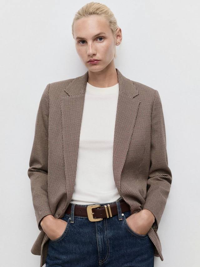 

Пиджак Charlotte Micro Houndstooth Mango, Dark Red