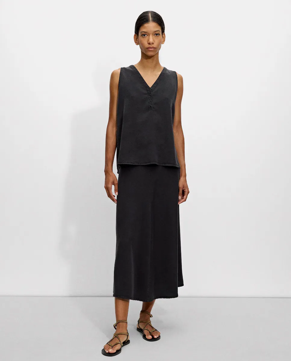 

Длинная струящаяся юбка с эластичной талией Parfois, черный