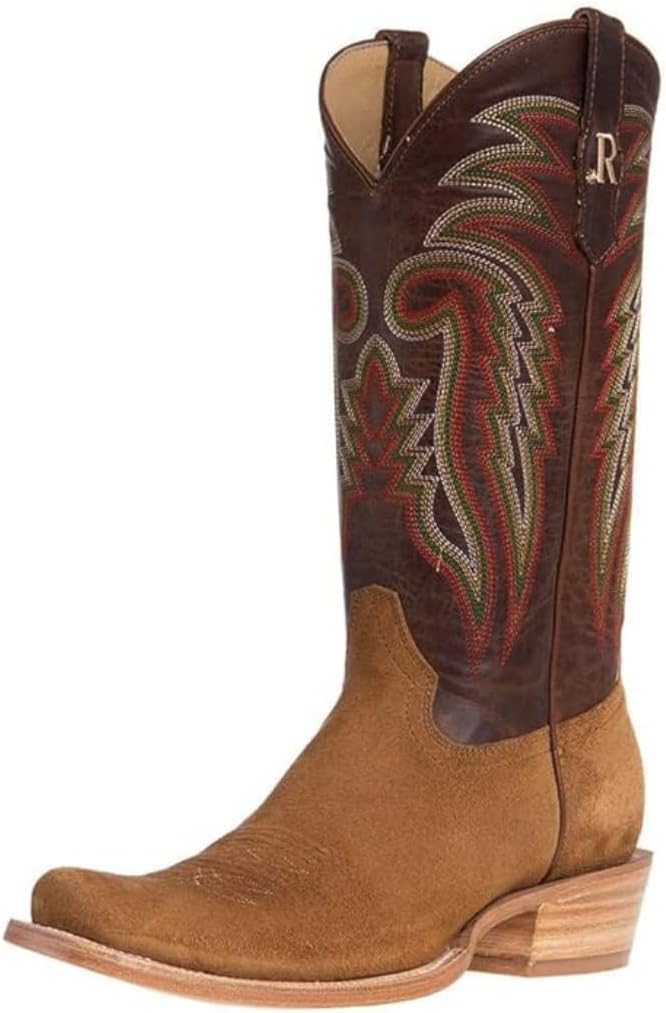 

Мужские ковбойские сапоги R. Watson с узким квадратным носком из грубой кожи, 13 дюймов R. Watson Boots