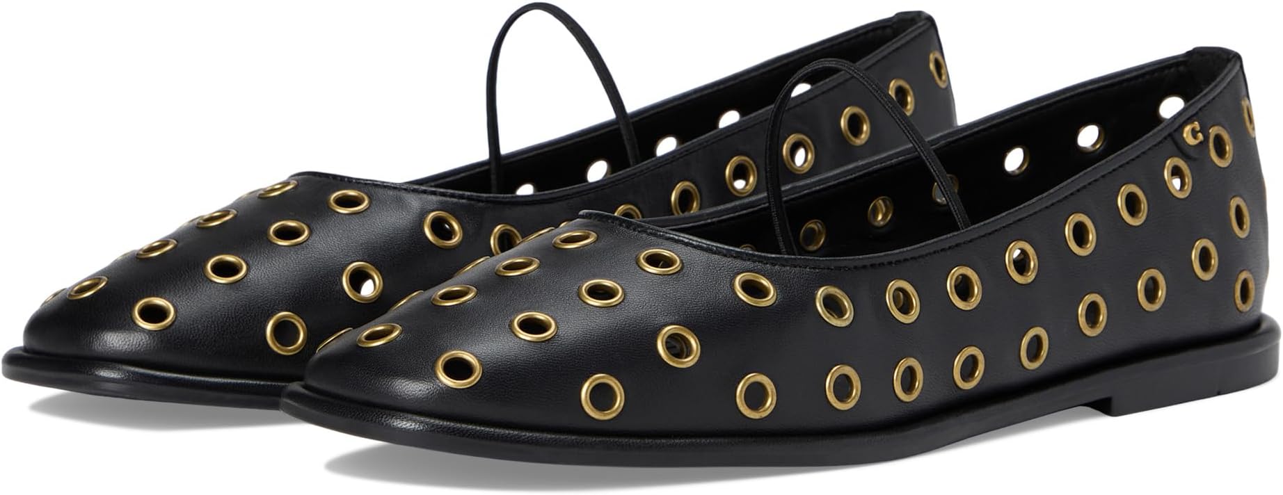 Балетки COACH Emilia Mary Jane with Grommets, черный