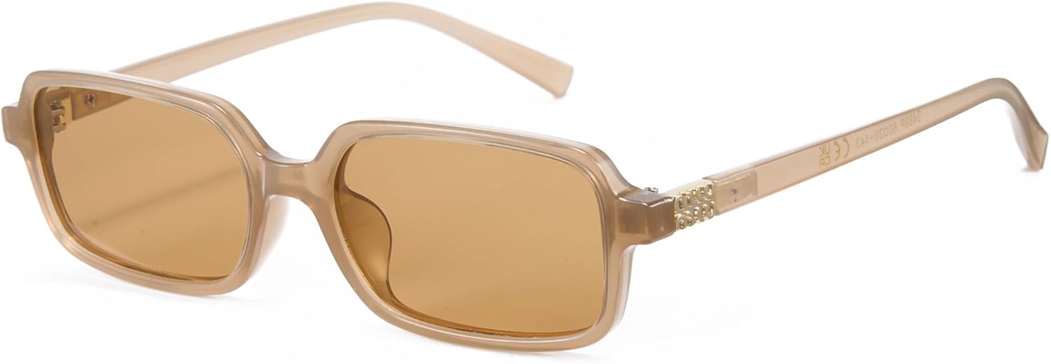 

Солнцезащитные очки Cyxus прямоугольной формы, женские и мужские, поляризованные, маленькие, в стиле ретро, ​​винтаж, модные, трендовые, 90-е, P1318, Frame:tea+lens:tea