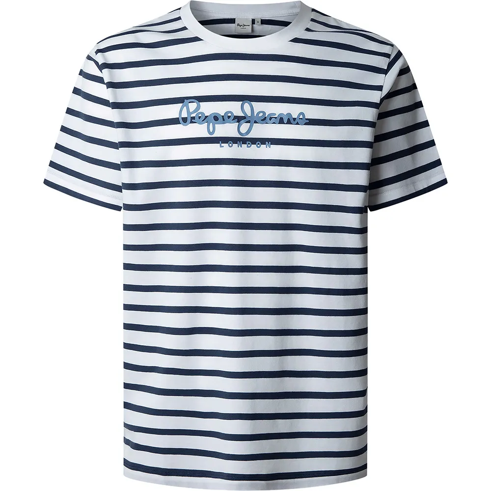 

Футболка с коротким рукавом Pepe Jeans Striped Eggo, белый