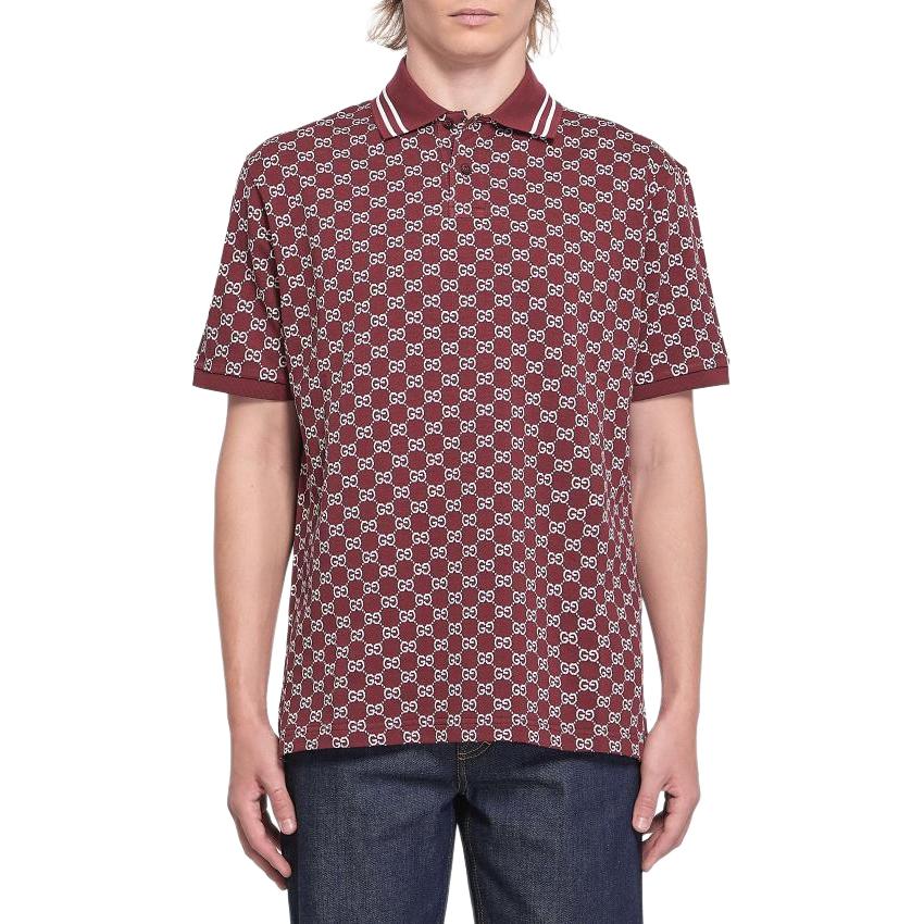 

Gg джерси короткий рукав поло GUCCI, красный