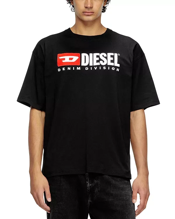 Футболка свободного кроя с логотипом. Diesel, Deep/Black
