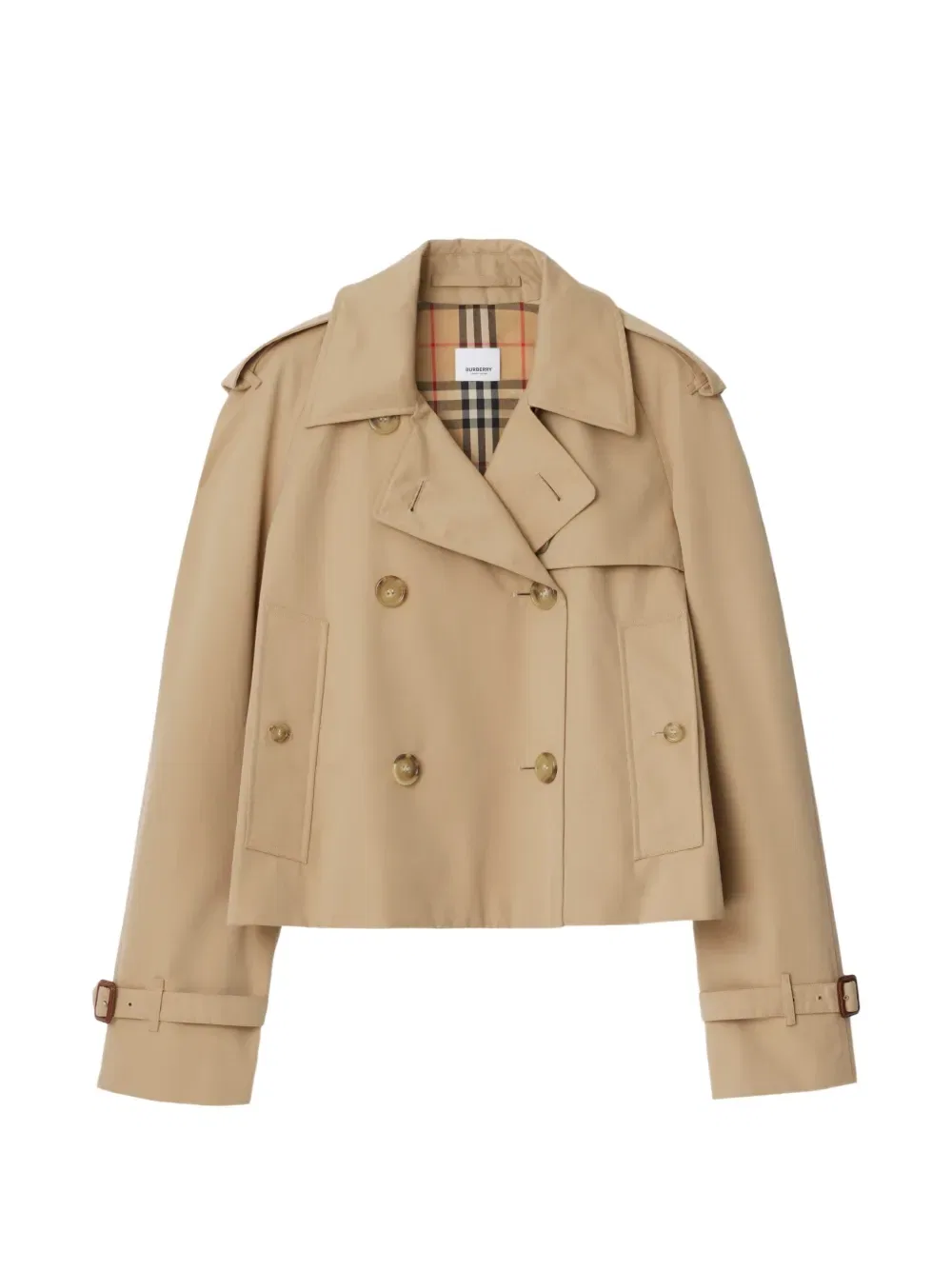 Тренч Mayfair Burberry, укороченный, нейтральный