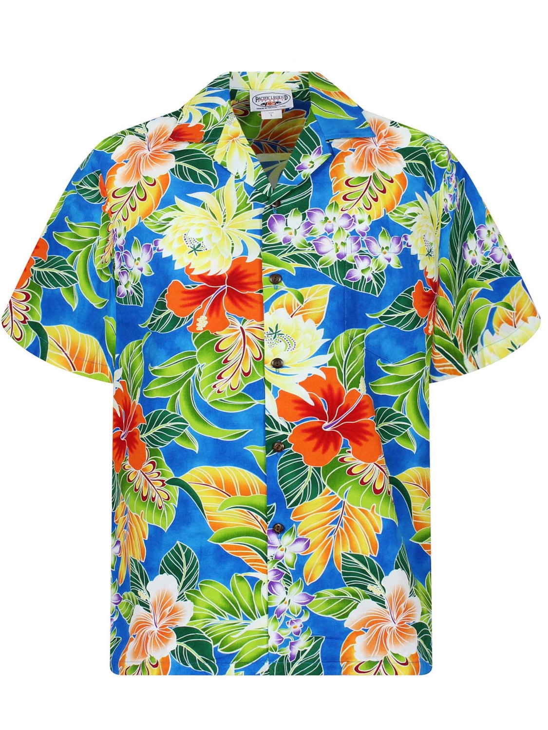 

Pacific Legend Рубашка на пуговицах 'New Flower' в цвете бирюза, Regular fit