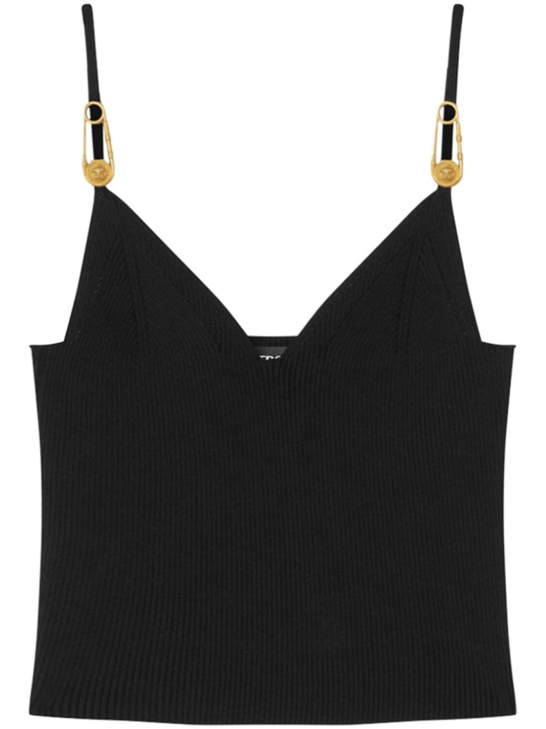 

Versace топ с декоративной булавкой, черный