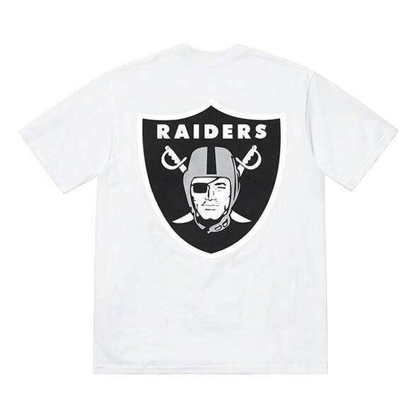 

Футболка ss19 x nfl raiders 47 pocket tee crossover short sleeve white Supreme, белый