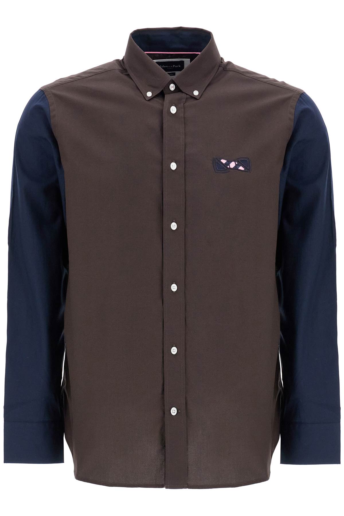 

Мужская рубашка Eden Park Men's And Blue Patterned Long Sleeve Cotton Shirt EDEN PARK, коричневый