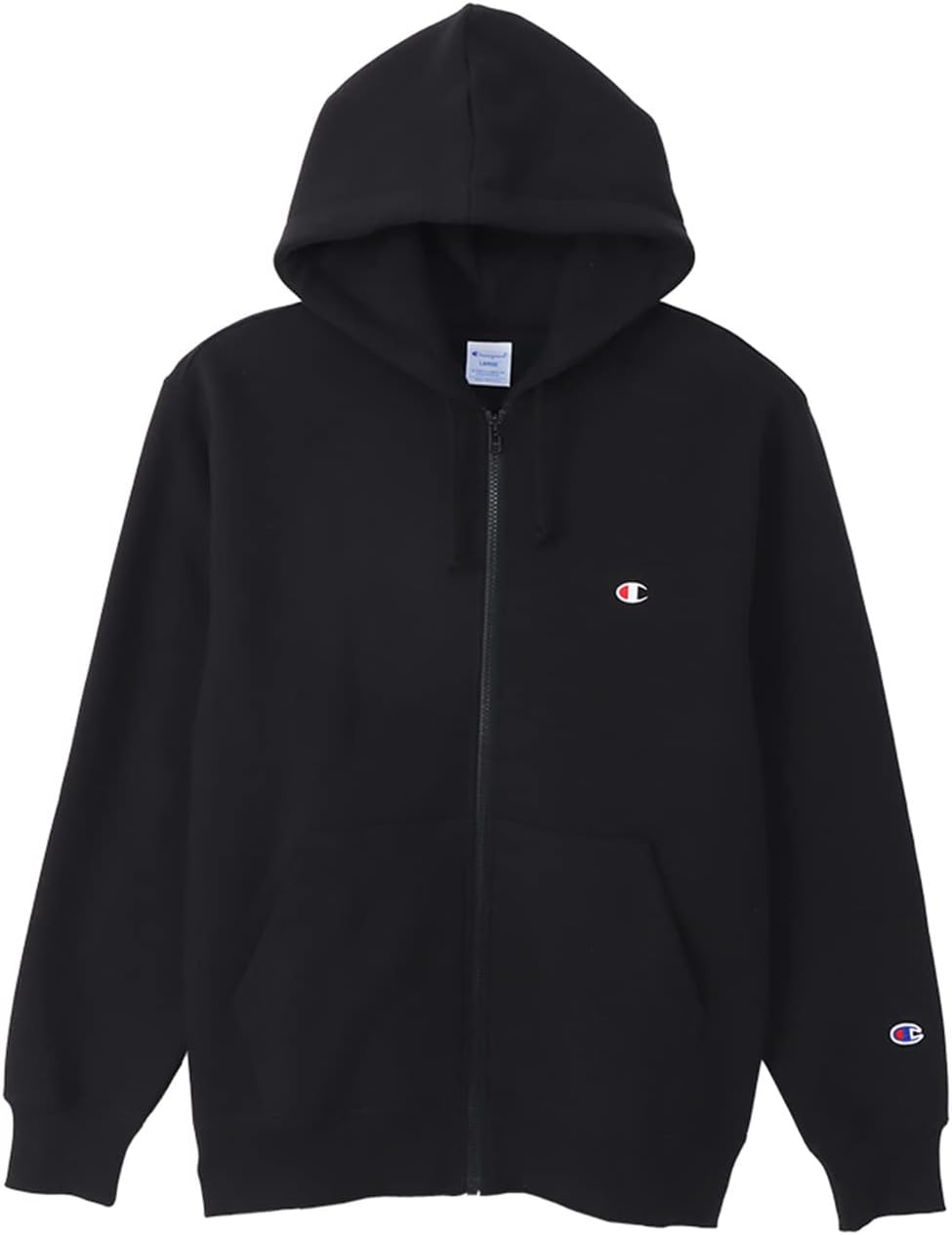 

Мужская толстовка Champion C3-W106Z с длинными рукавами, вышитым логотипом и застежкой-молнией, черный