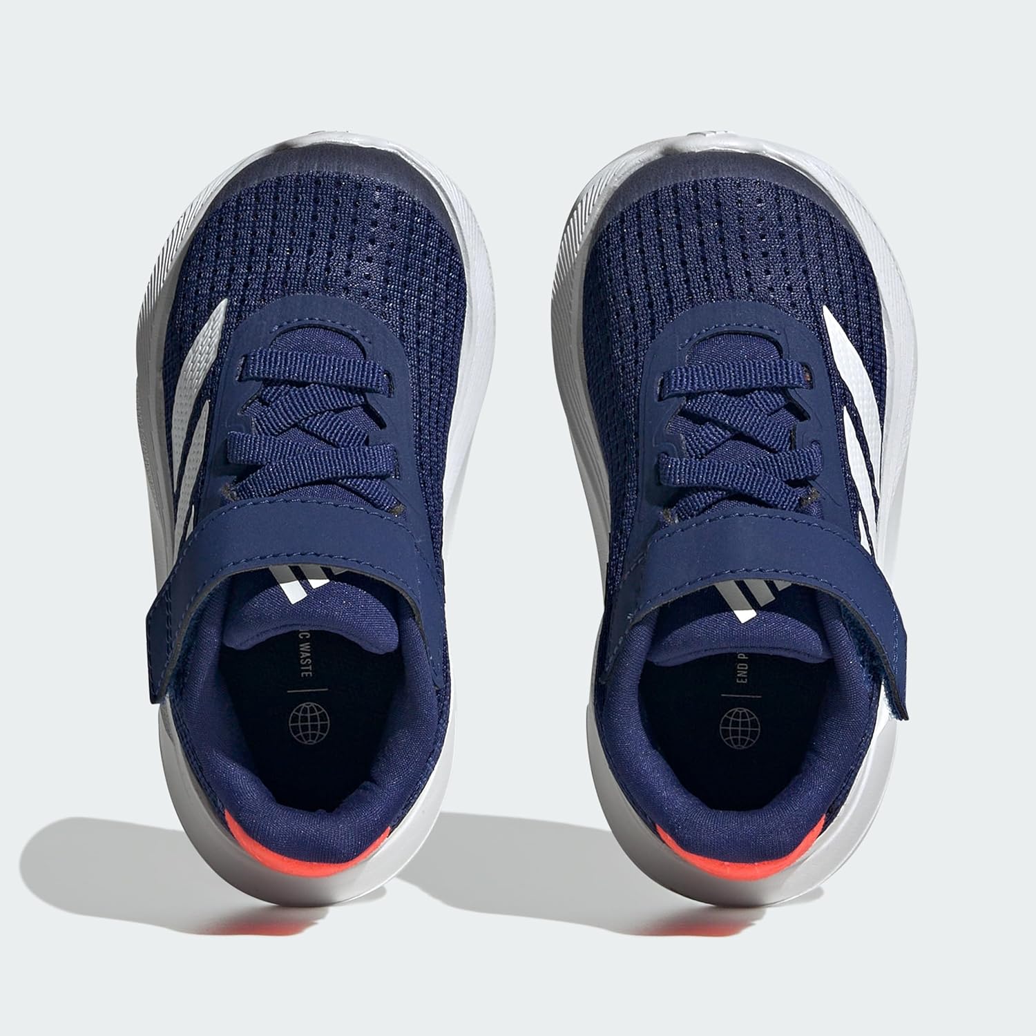 Кроссовки adidas Kids' Duramo SL с эластичными шнурками, белый/красный/синий — фото 4