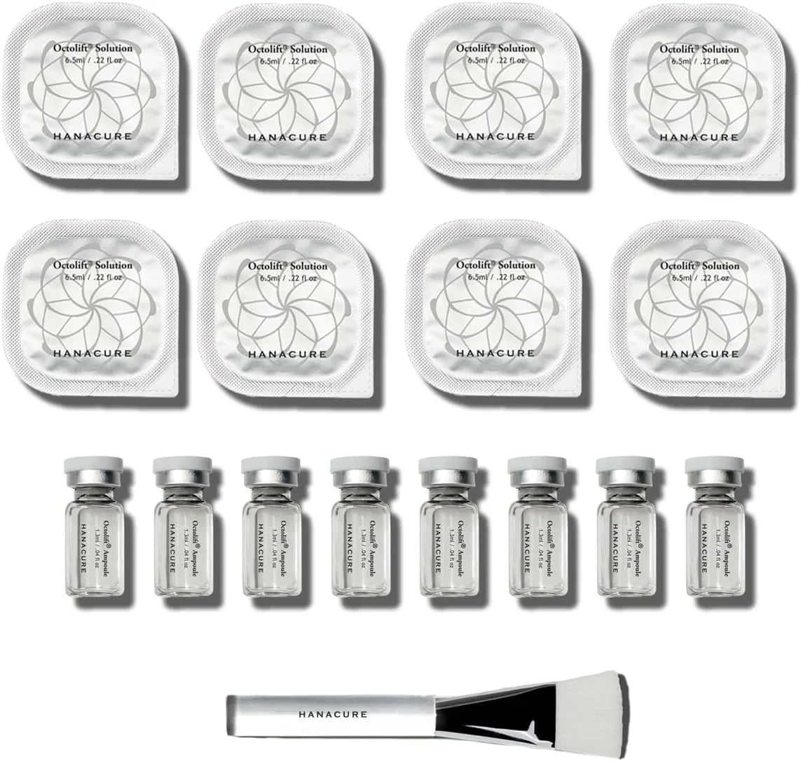 Набор масок для лица Hanacure All-in-One Facial с кистью, 8 шт — фото 2