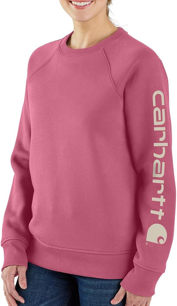 

Женская толстовка Carhartt свободного кроя с круглым вырезом и графикой средней плотности, Woodrose